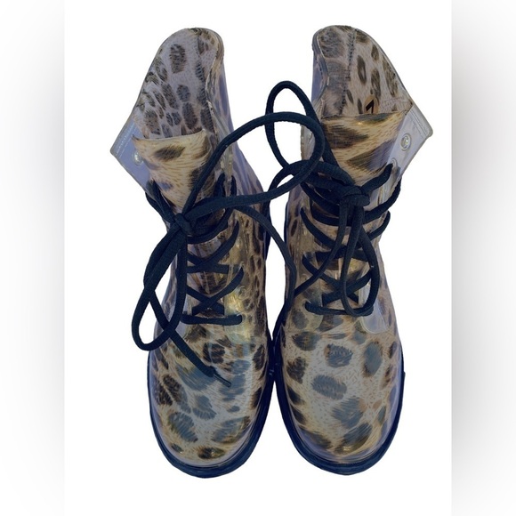 Chemistry Leopard Kelly Martin RainBoots Tan Women 7 - Picture 14 of 15